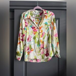 Zara - satin multicolor blouse button-down
